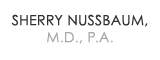 The Sherry Nussbaum, M.D., P.A. website scrolling logo